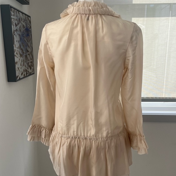 Cream Rebecca Taylor Brand Button Up - Picture 2 of 3